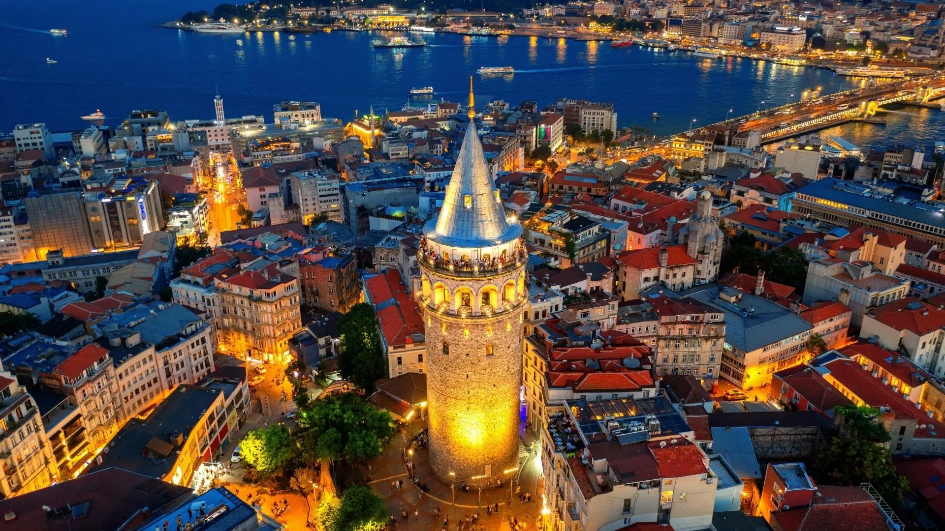 Beyoğlu's streets and skyline