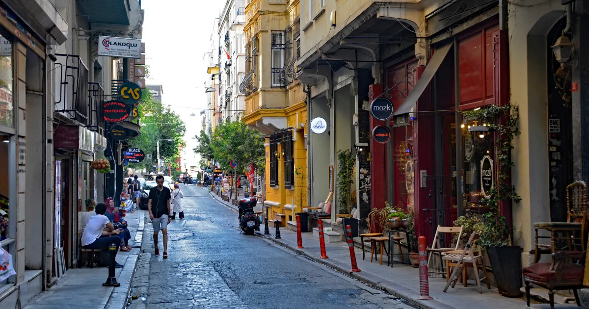 Cihangir's café-lined streets in Beyoğlu